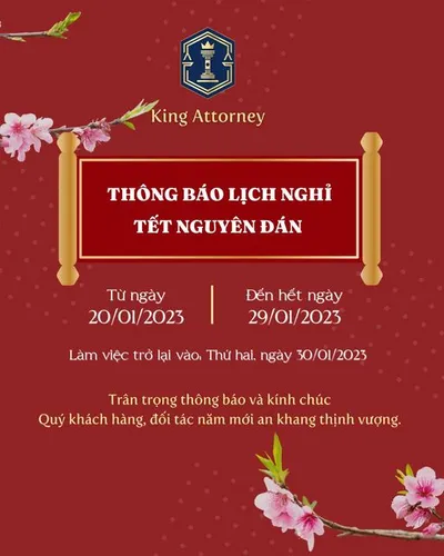 THÔNG BÁO LỊCH NGHỈ TẾT NGUYÊN ĐÁN 2023