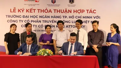 Lễ ký kết thỏa thuận hợp tác giữa CTCP King Attorney với Đại học Ngân hàng Thành phố Hồ Chí Minh