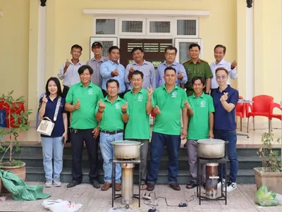 Công ty CP King Attorney và Công ty CP Novita Group tổ chức buổi thực nghiệm và bàn giao Lò không khói cho UBND Huyện Long Hồ, tỉnh Vĩnh Long