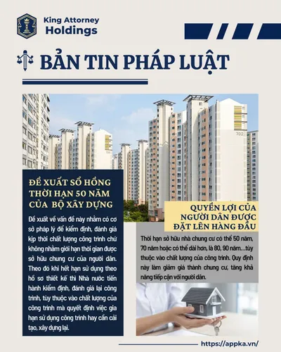Đề xuất sổ hồng căn hộ chung cư thời hạn 50 - 70 năm của Bộ xây dựng 