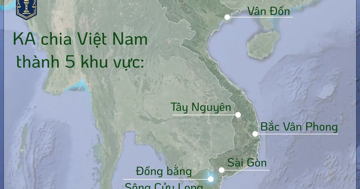 King Attorney chia Việt Nam thành 05 khu vực 