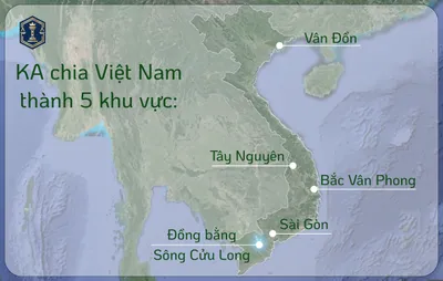 King Attorney chia Việt Nam thành 05 khu vực 